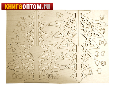 Декупаж деревянная заготовка Елочка.Размер 9,5*13,5 см