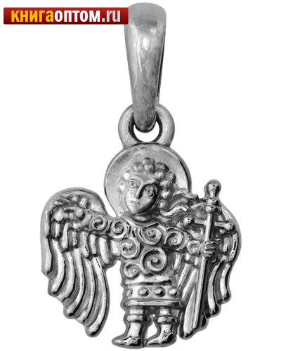 Икона Ангел Хранитель, серебро с чернью (Ag 925)